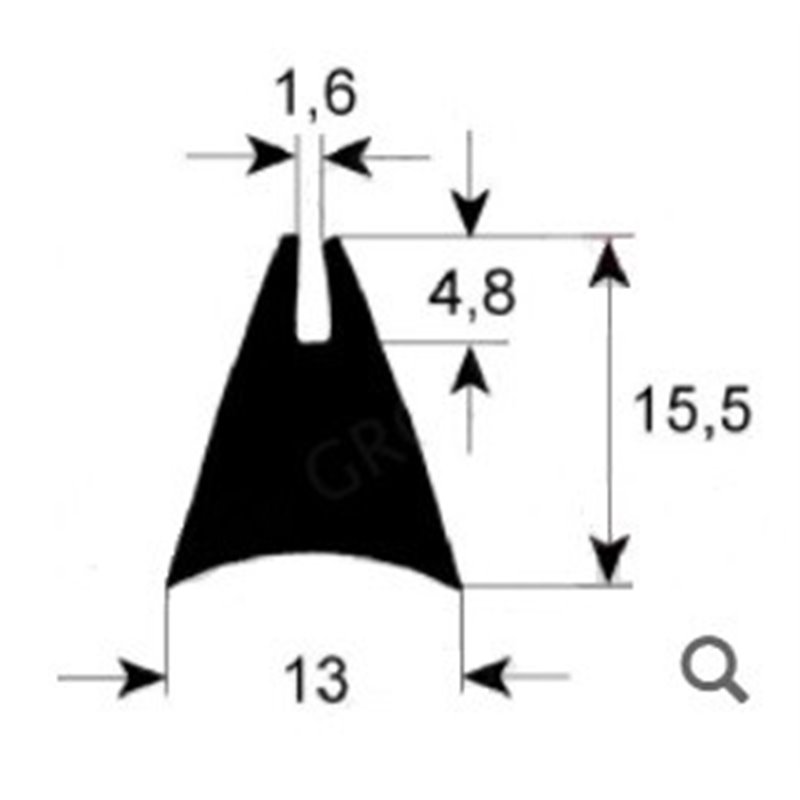 Joint de fenêtre profil 1650 L 1700mm Q 1