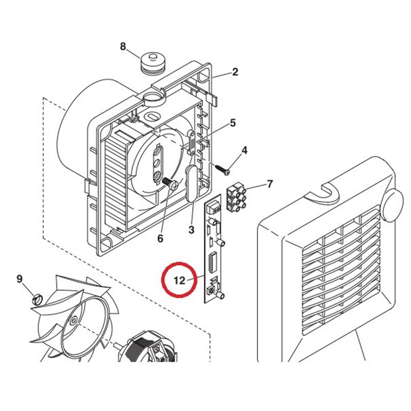 Module électronique pour Ventilateur Vortice 5247000252