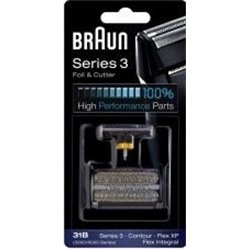 Tête Braun 31B – pour rasoir Braun – série 3 – Flex Integral / Flex XP / Contour – Combi-pack / grille + couteau – BA-5505771