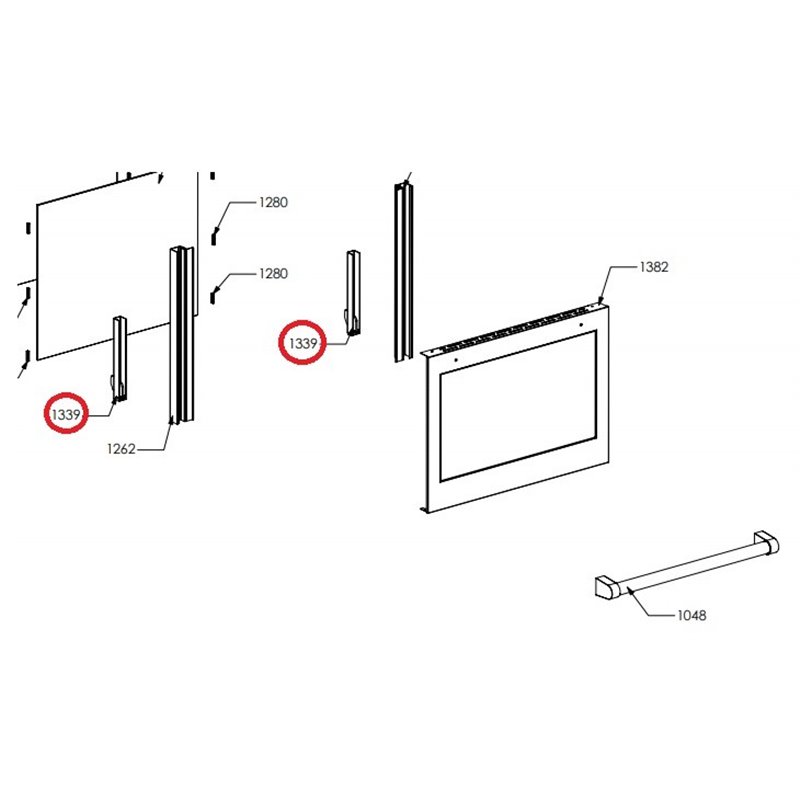 Charnière de porte pour four Steel ZS2416