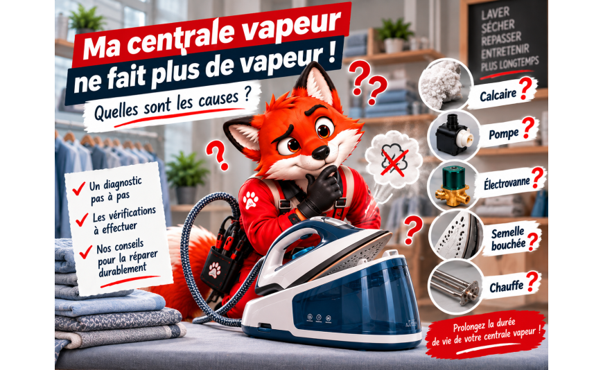  Ma centrale vapeur ne fait plus de vapeur : quelles sont les causes ?