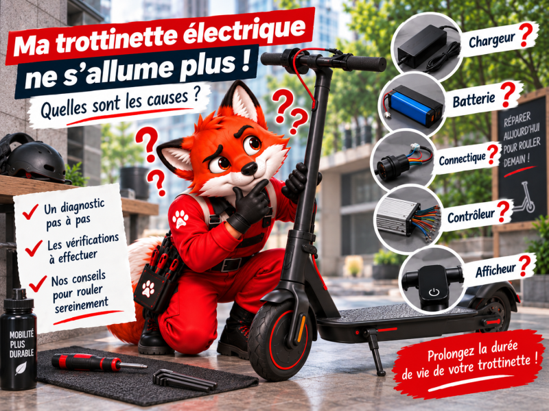  Ma trottinette électrique ne s’allume plus : quelles sont les causes ?