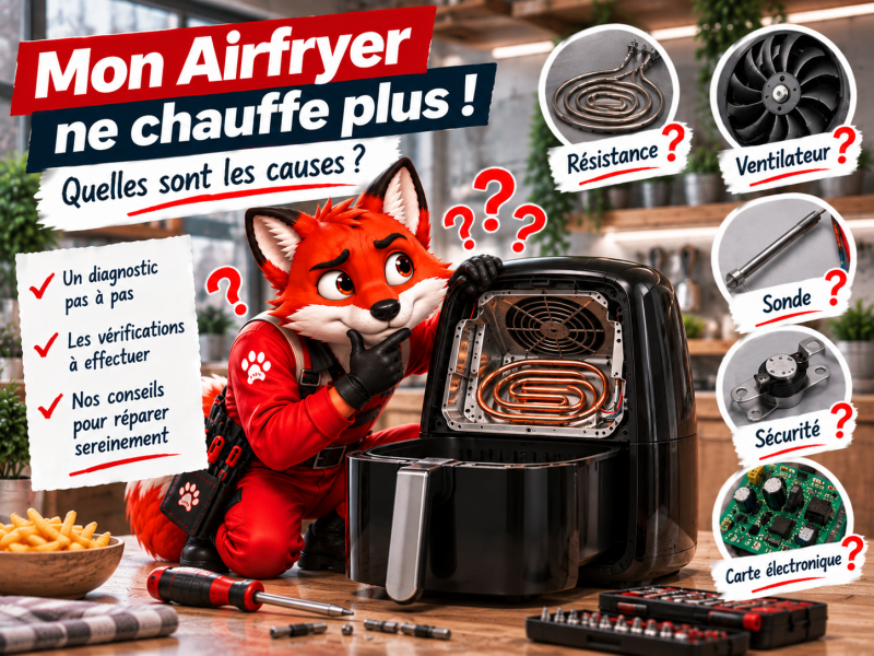 Mon Airfryer ne chauffe plus : quelles sont les causes ?