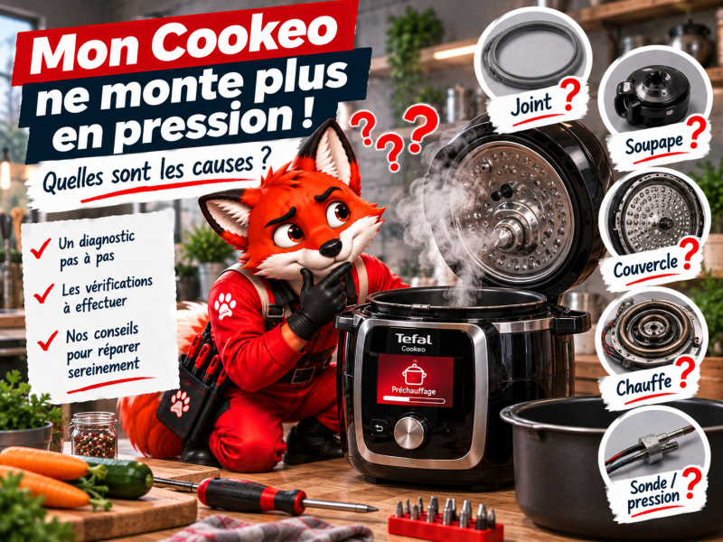 Mon Cookeo ne monte plus en pression : quelles sont les causes ?