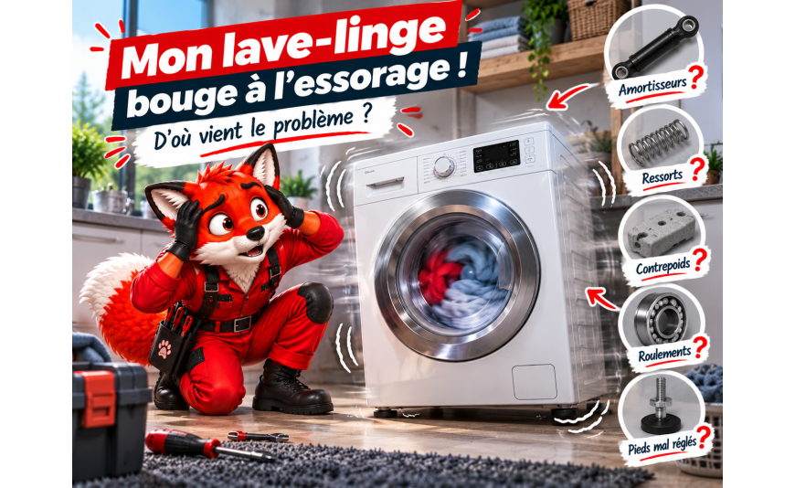 Mon lave-linge bouge à l’essorage : quelles sont les causes ?