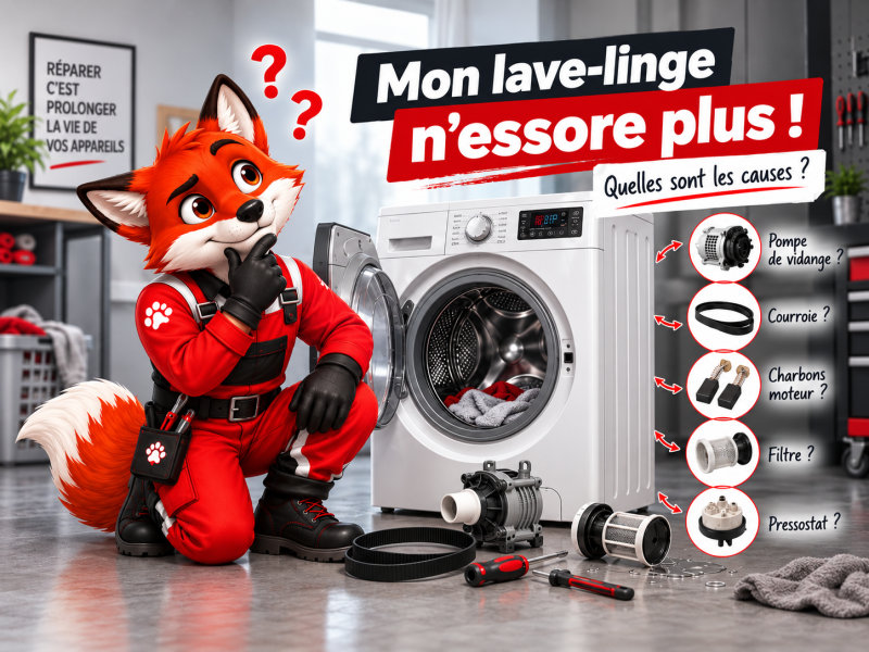 Mon lave-linge n’essore plus : quelles sont les causes ?