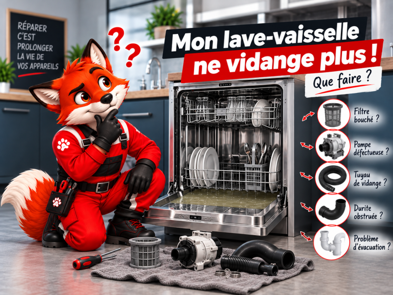 Mon lave-vaisselle ne vidange plus : que faire ?