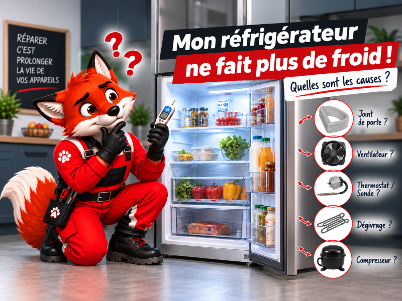 Mon réfrigérateur ne fait plus de froid : quelles sont les causes ?