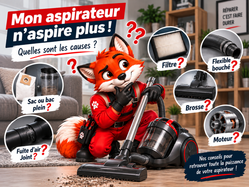 Mon aspirateur n’aspire plus : quelles sont les causes ?