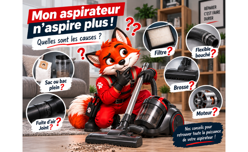 Mon aspirateur n’aspire plus : quelles sont les causes ?